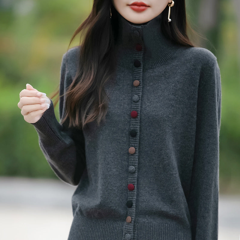 2025 Korean-Style Thick Knitted Cardigan for Women