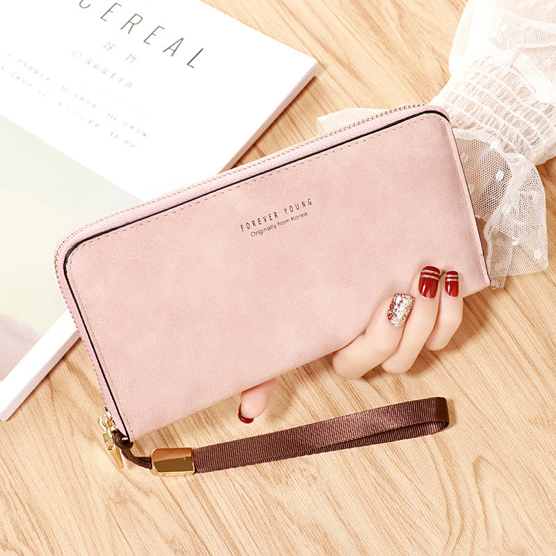 Retro Long Wallet – Zippered Large Capacity