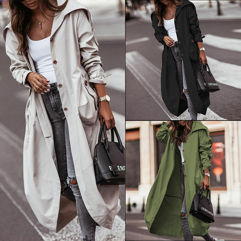 Women’s Large Lapel Long Coat