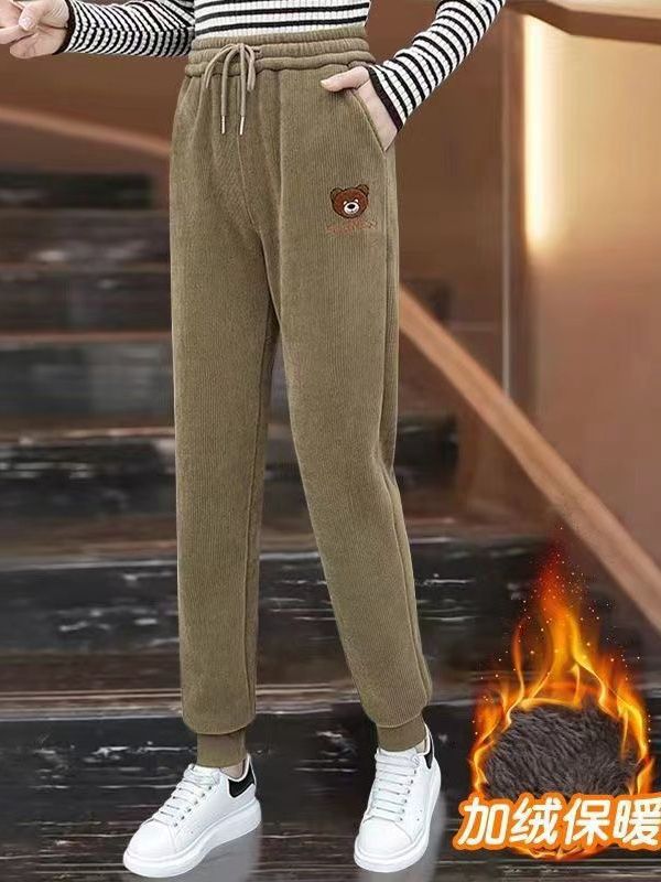Women’s Velvet High-Waist Corduroy Sweatpants 2025