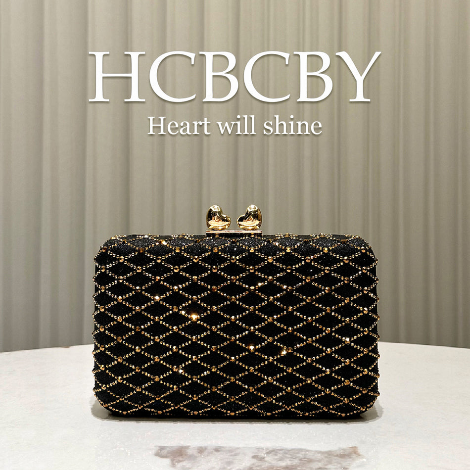 Luxury Rhinestone Box Clutch – Elegant Bridal Evening Bag