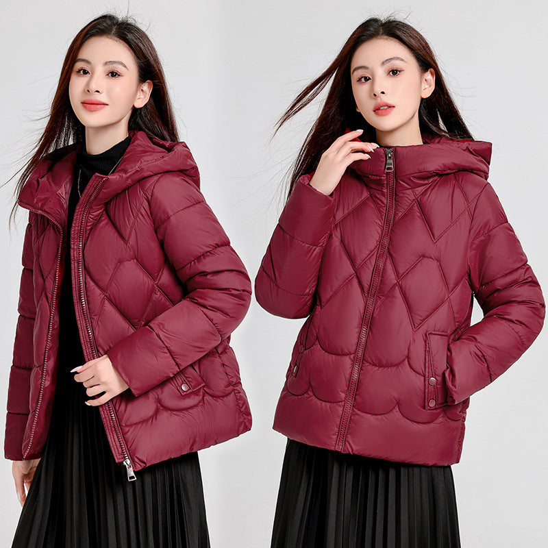 Women’s Slim-Fit Hooded Down Cotton Jacket