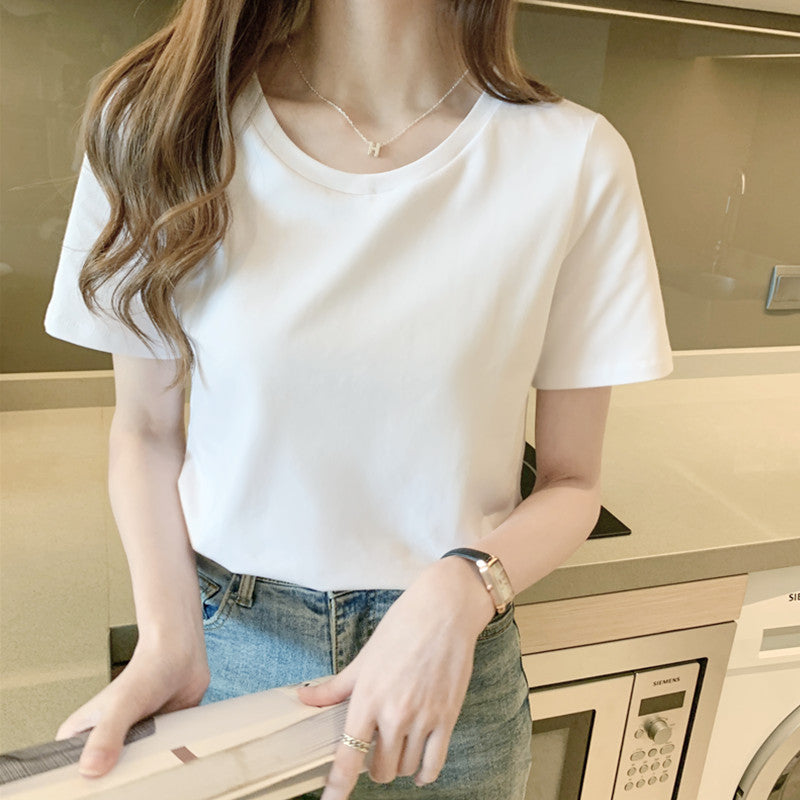 Women's Pure Cotton White T-Shirt – Classic & Comfortable