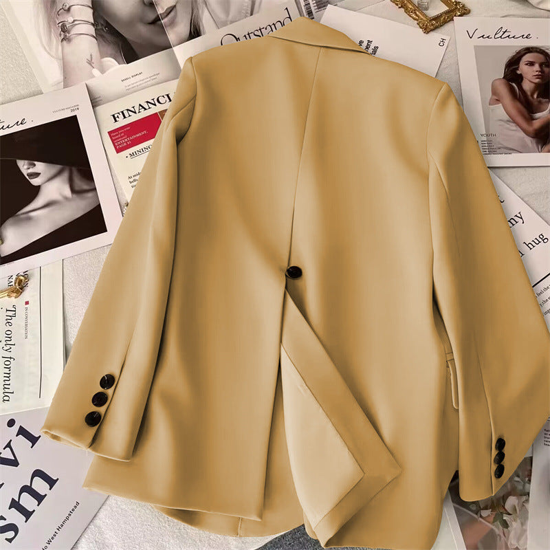 Women’s Ginger Korean Style Suit Jacket – Spring Autumn Fashion