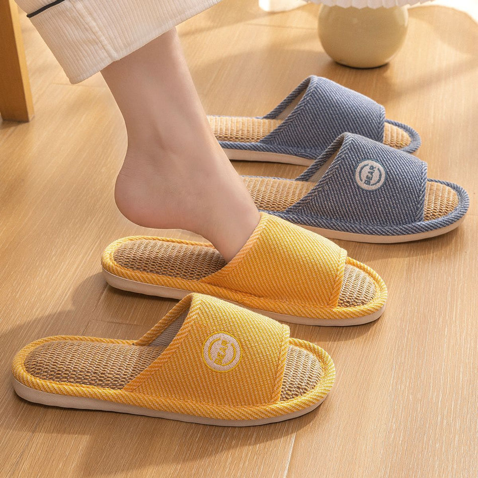 Jieliya Linen Slippers – Quiet, Sweat-Absorbing Comfort