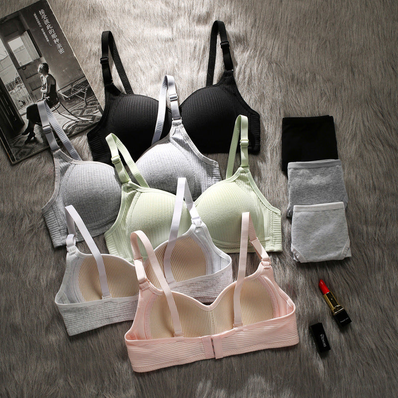 Summer New Thread No Steel Ring Lace Edge Underwear Set