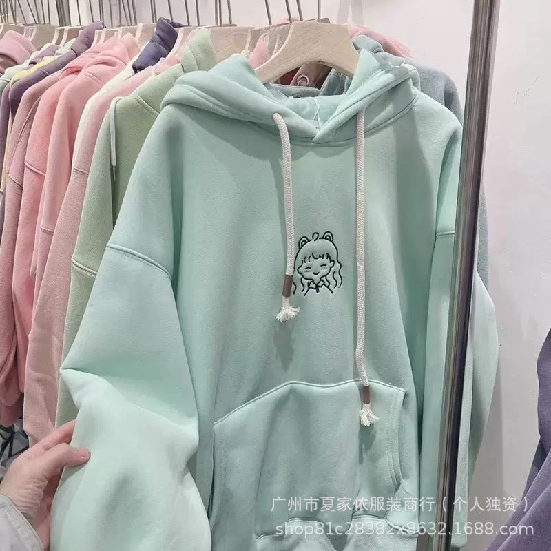 Women’s Korean-Style Hooded Sweatshirt