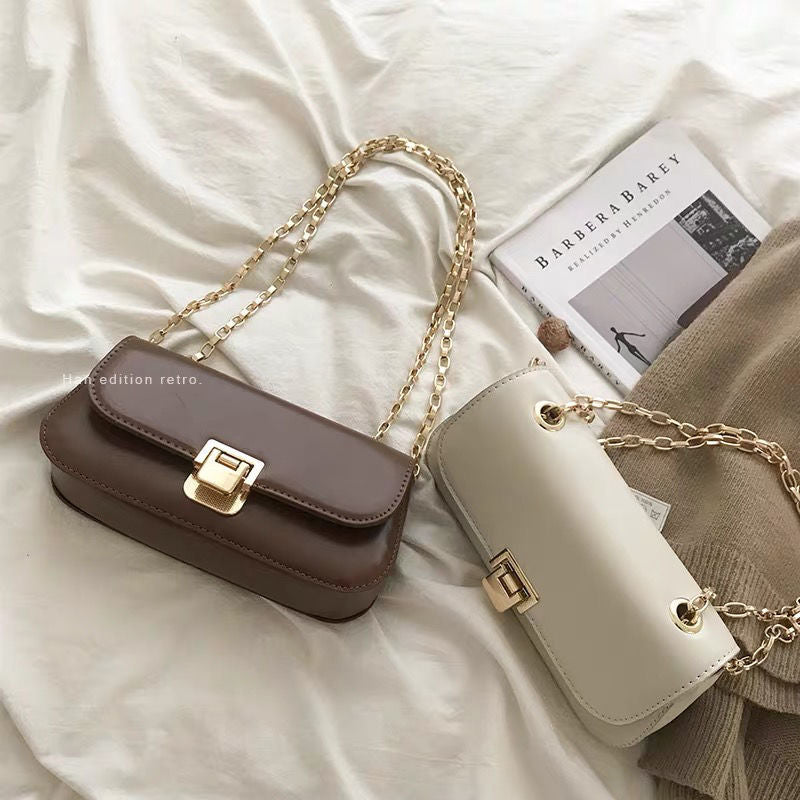 French Retro Chain Underarm Crossbody Bag