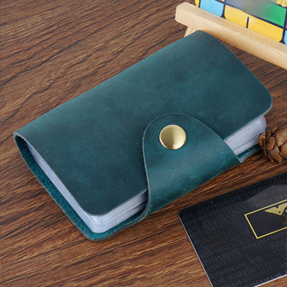 Genuine Cowhide Card Holder | Multi-Card Leather Wallet