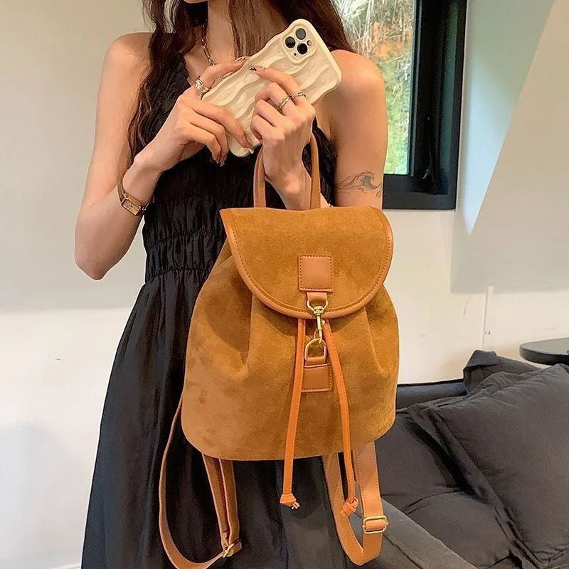 Leather Student Backpack