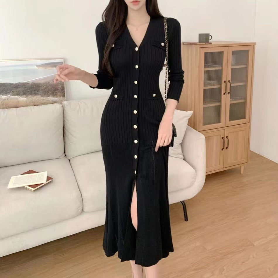 Long Black Sweater Dress