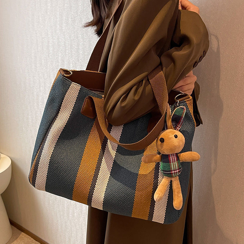 Urban Large Capacity Canvas Shoulder Tote Bag Simple Women
