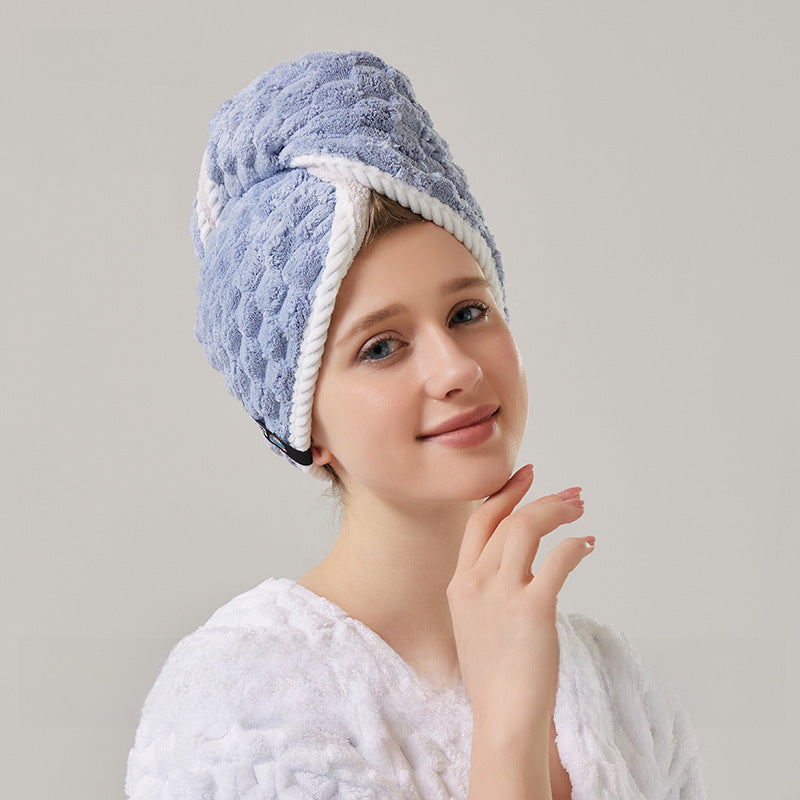 Cloud Velvet Double-Layer Hair Drying Cap