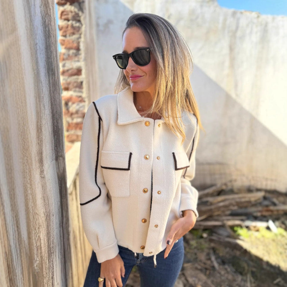 Women’s Wool Short Jacket Autumn Winter Lapel Coat