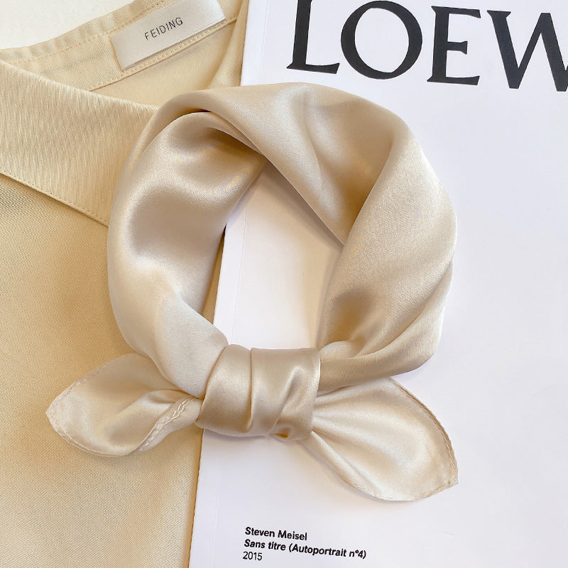 Elegant Mulberry Silk Small Square Scarf