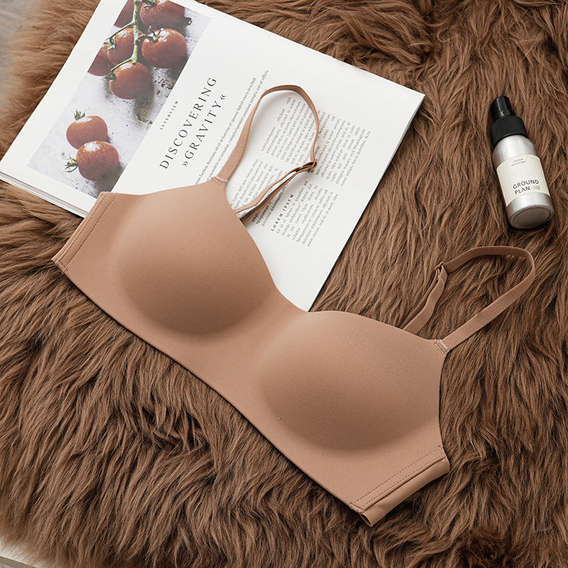 Seamless Glow Bra – Wireless Half-Cup Push-Up for Small Chest | Anti-Sagging Fit