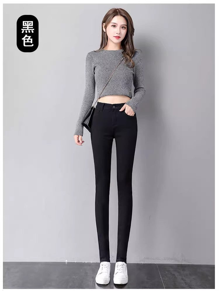 2024 Smoky Grey High-Waist Slim Fit Women’s Jeans