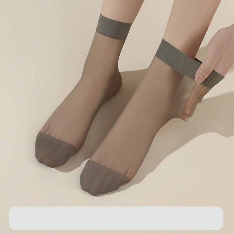 Crystal Silk Stockings – Ultra-Thin Transparent Summer Socks