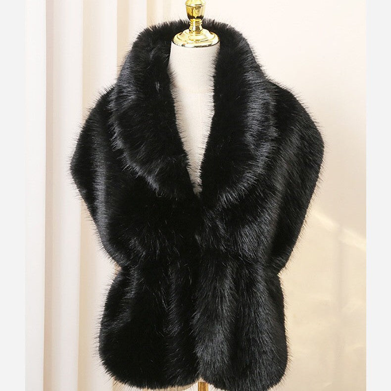 Winter Warm Plush Cape for Women
