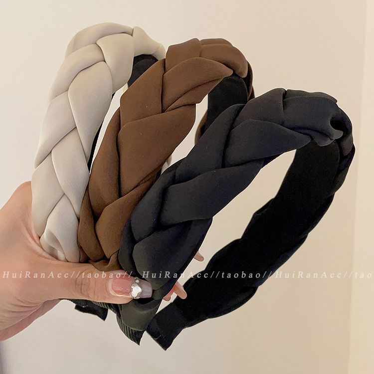 Woven Twist Hair Hoop – Women's Wide High-Top Headband