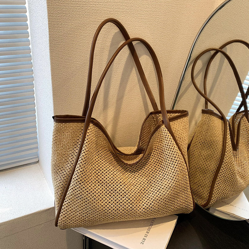 Woven Straw Tote Bag