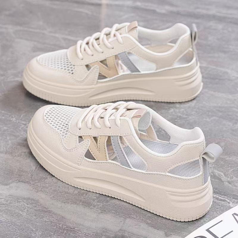 Mesh Breathable White Sports Shoes