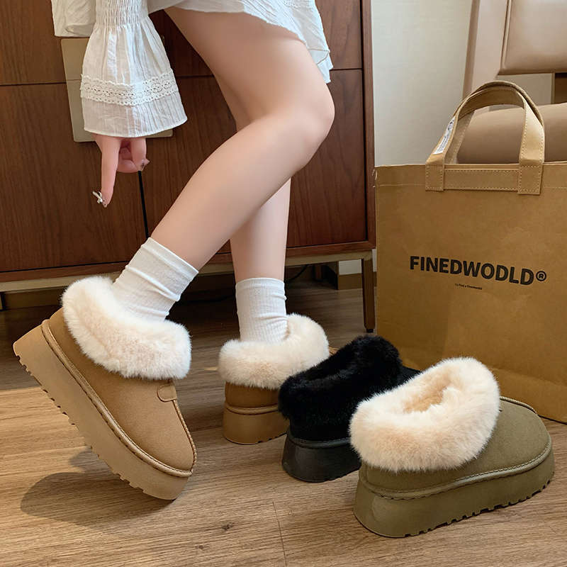 Low-Top Snow Boots – Fleece-Lined Warm