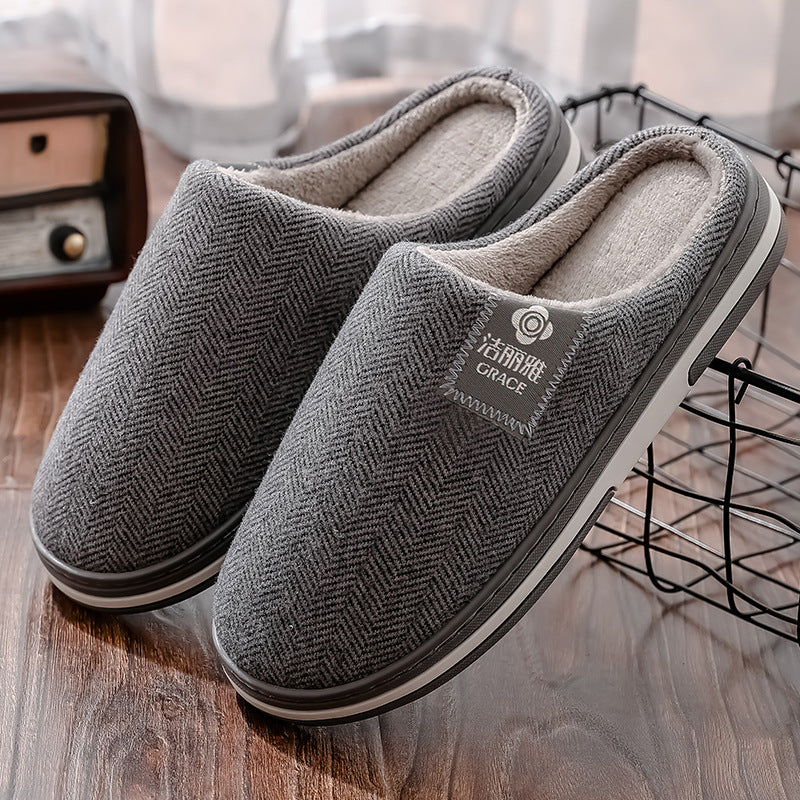Jieliya Plush Winter Slippers – Anti-slip Indoor Warmth