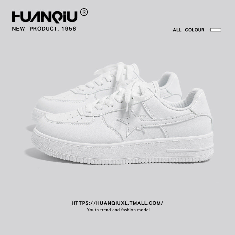 Universal White Thick-Soled Women’s Casual Shoes 2025
