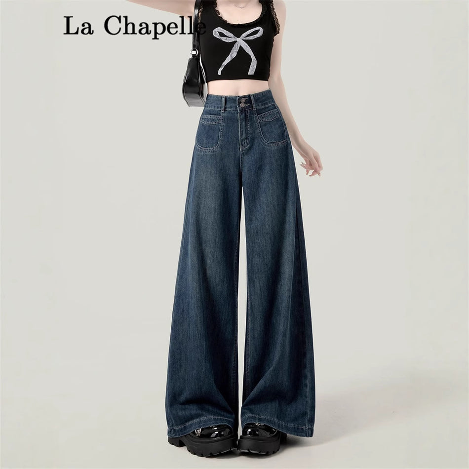 Women's Summer High-Waist Wide-Leg Jeans