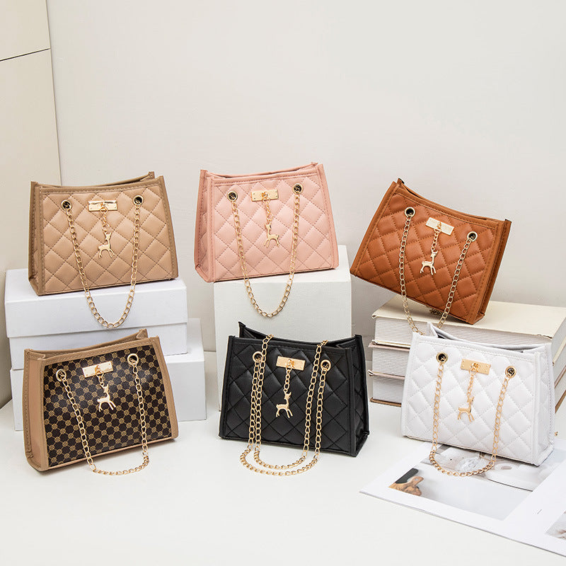 Embroidered Rhombus Shoulder Bag for Women – 2024 New