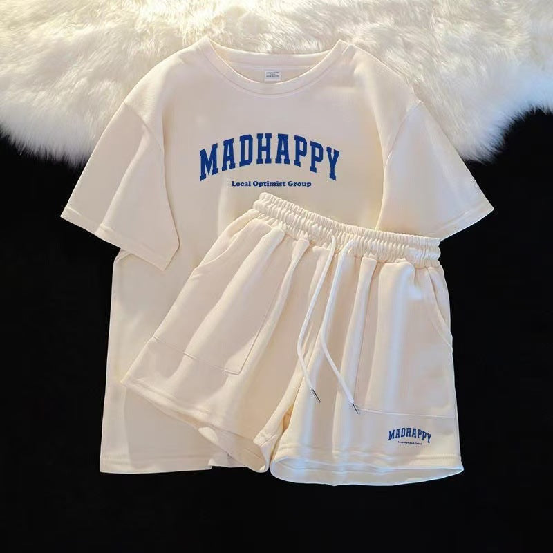Summer Casual Sports Set – Comfy Tee & Shorts Combo