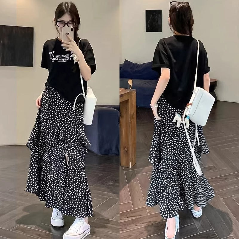 Vintage Floral A-Line Skirt – Korean Summer Chic