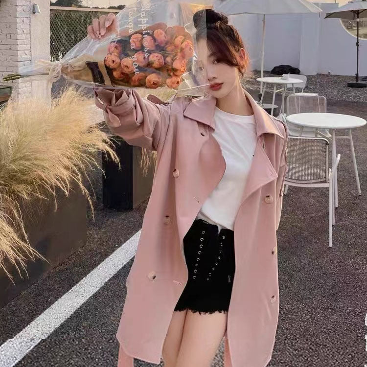 Pink Mid-Length Coat