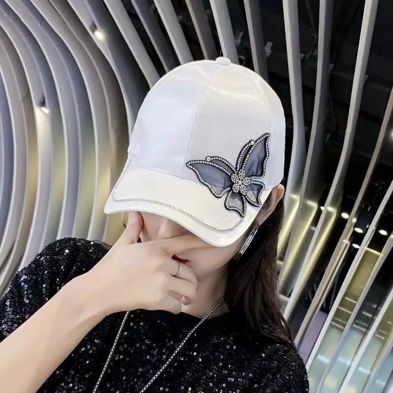 Korean Style Rhinestone Duck Cap