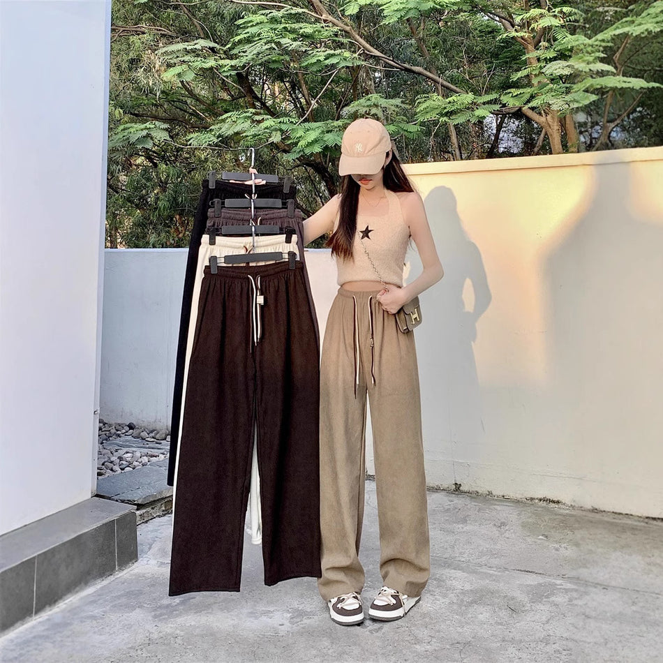 Corduroy Wide-Leg Pants