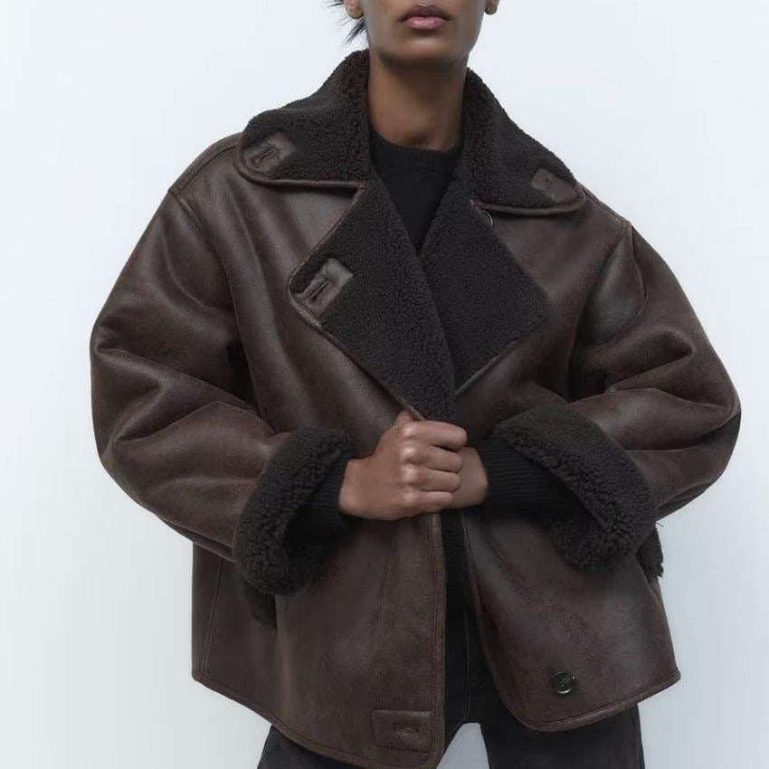 Women’s Suede Fur Jacket Thick Loose Street Style