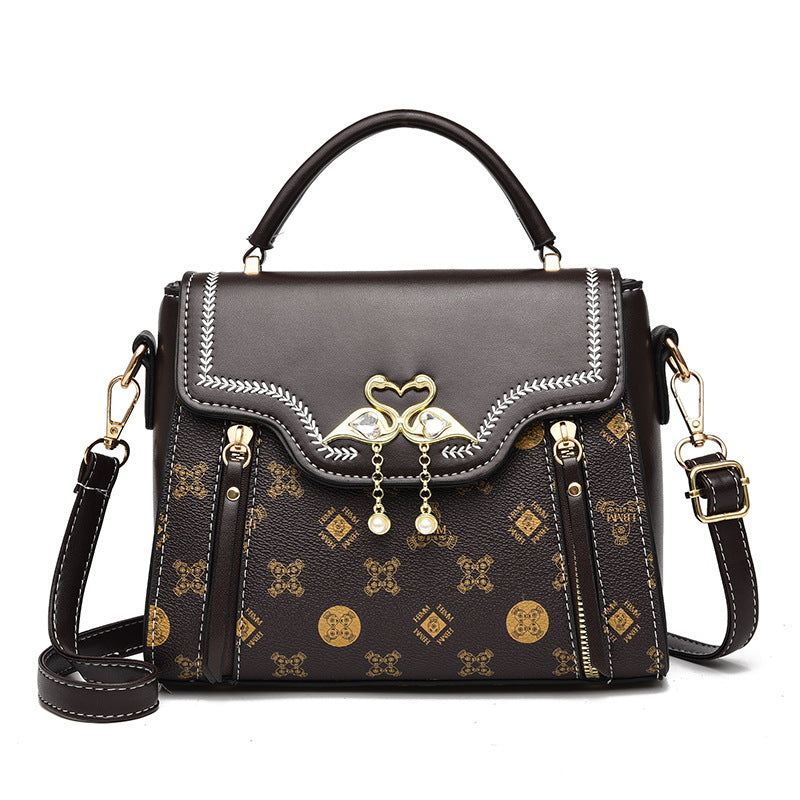 Women’s Trendy Printed Handbag Small Square Shoulder Bag