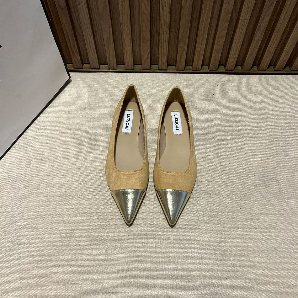 French Style Pointed Toe Flat Shoes Chic Dress Evening Flats