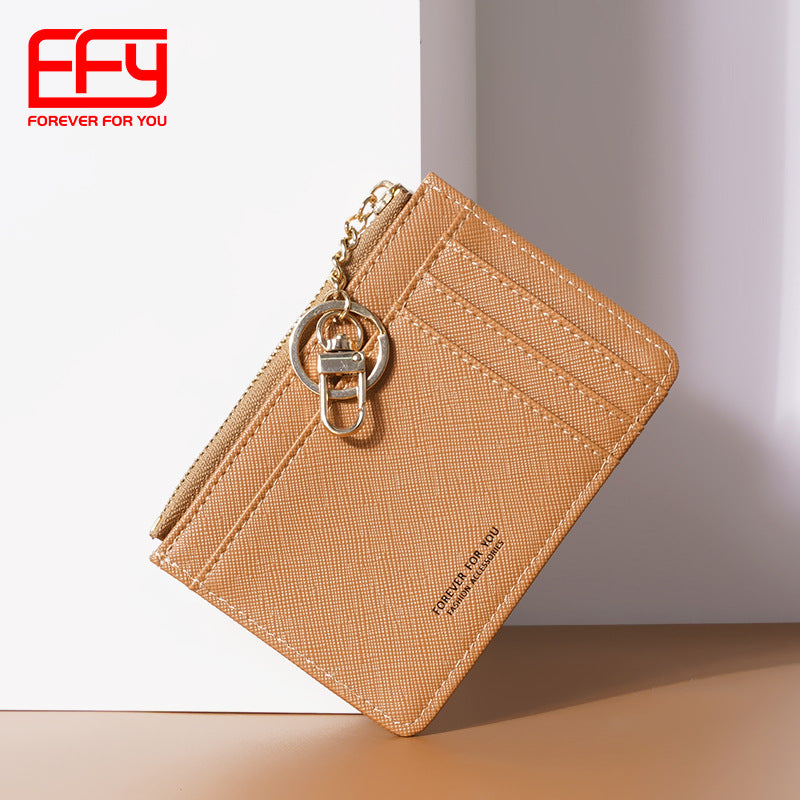Mini Cross Pattern Wallet – Cute, Compact & Multi-Purpose