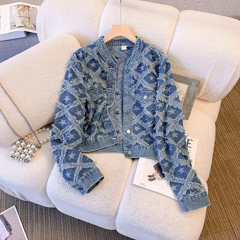 European Heavy Denim Short Jacket