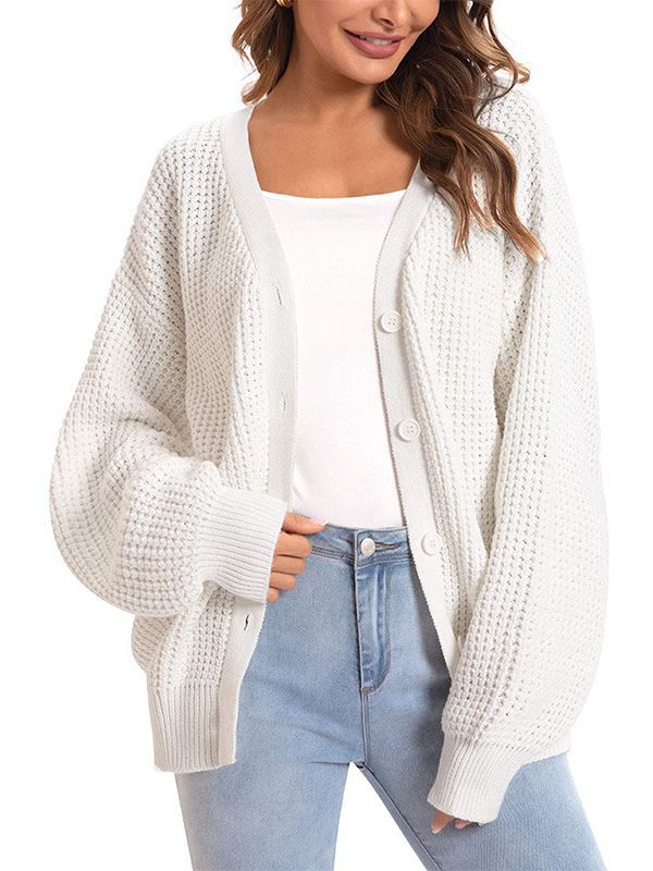 Women’s Autumn/Winter Loose Single-Breasted Knit Cardigan