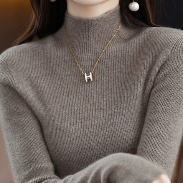 Women’s Cashmere Half-Turtle Collar Knit Sweater