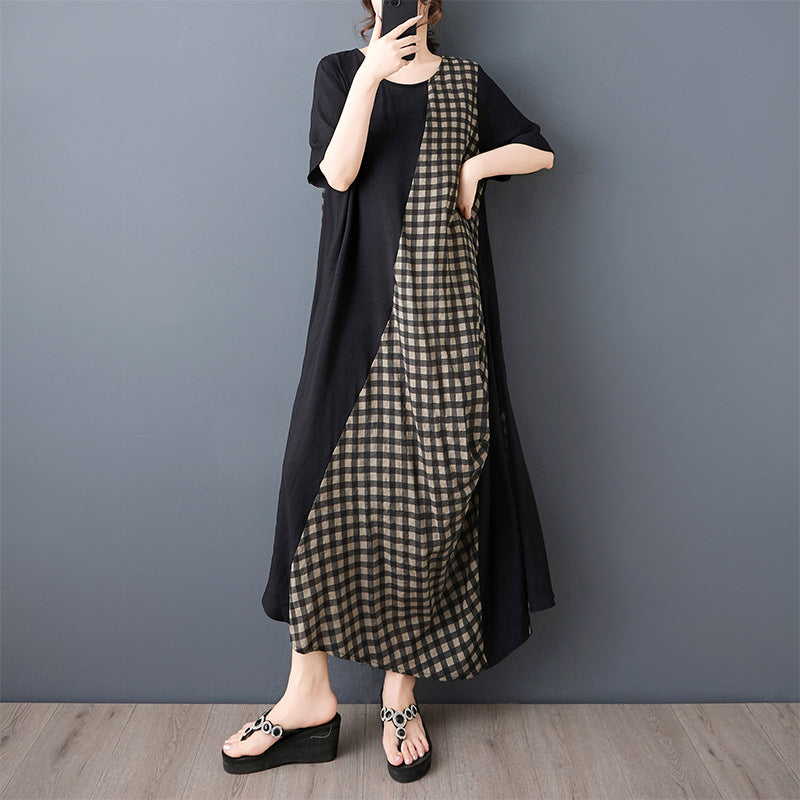Plus Size Printed Robe Dress
