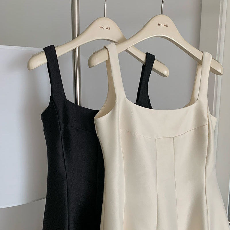 Glossy Hepburn Sling Dress – Elegant Summer Look