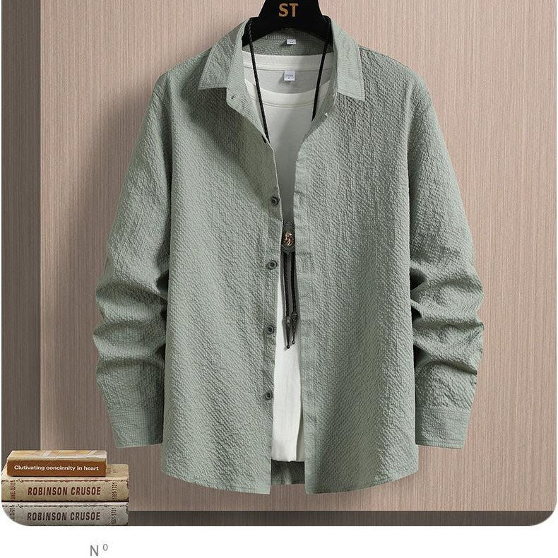Unisex Bubble Plaid Shirt – Casual Anti-Wrinkle Style