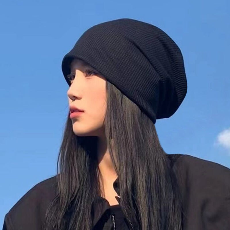 Women’s Small Face Black Wool Hat