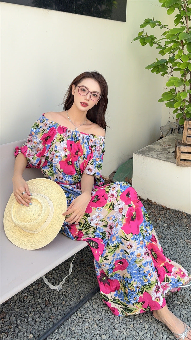 Cotton Silk Floral Dress