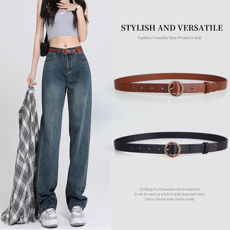 Round Pin Buckle Belt