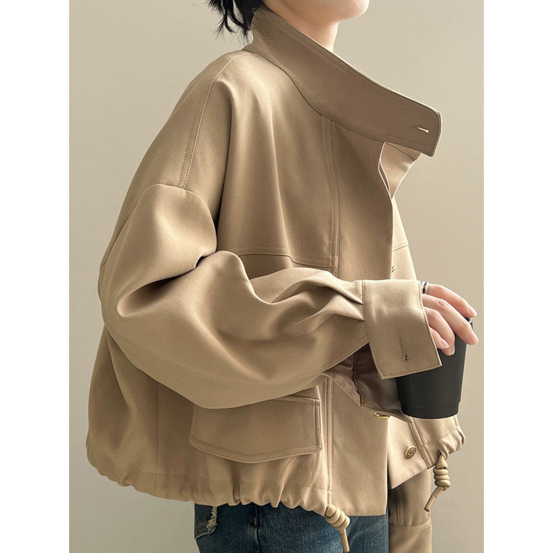 Korean Retro Short Bomber Jacket